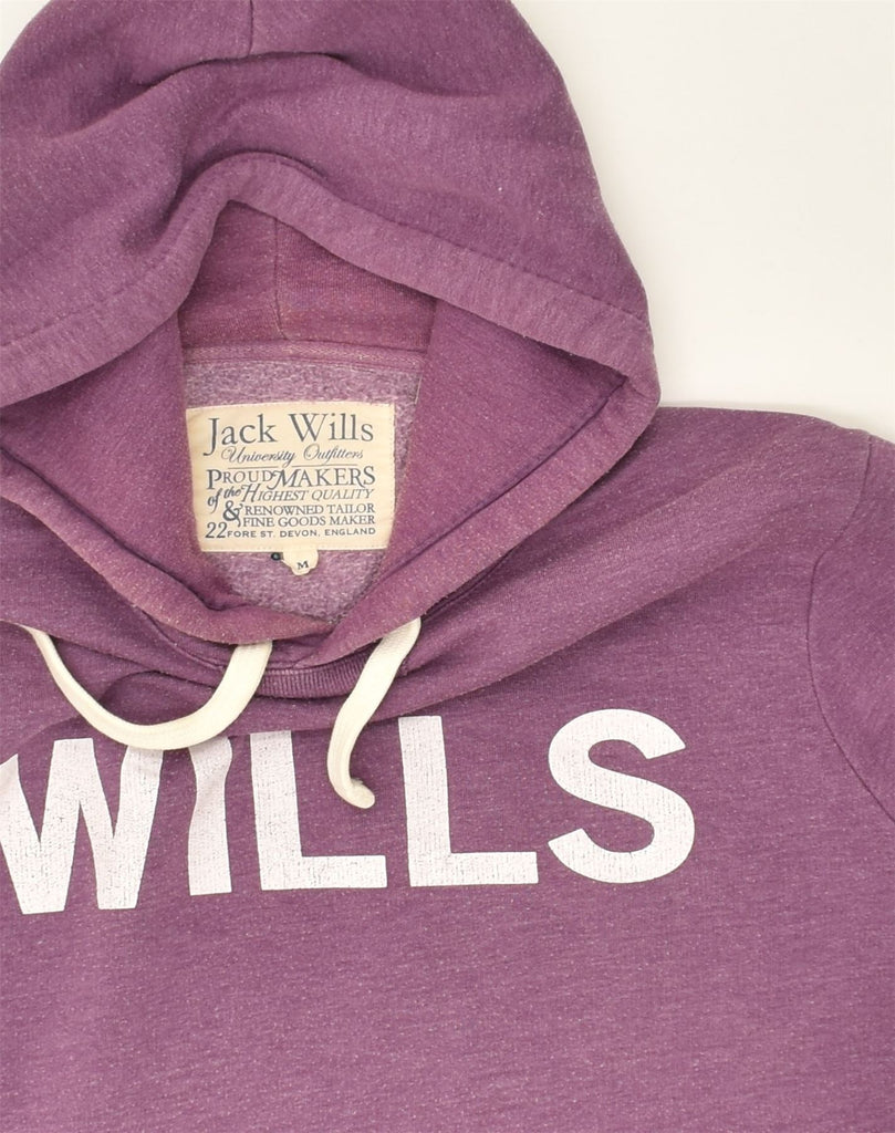 JACK WILLS Mens Graphic Hoodie Jumper Medium Purple Cotton | Vintage Jack Wills | Thrift | Second-Hand Jack Wills | Used Clothing | Messina Hembry 