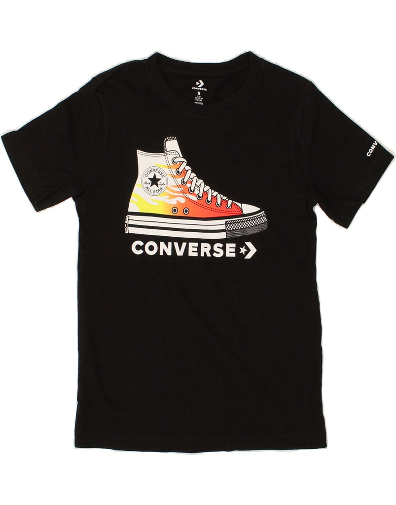 CONVERSE Boys Graphic T-Shirt Top 8-9 Years Small  Black | Vintage Converse | Thrift | Second-Hand Converse | Used Clothing | Messina Hembry 