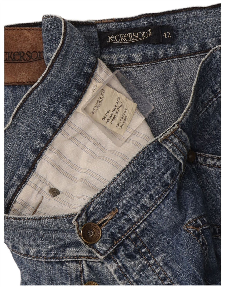 Jeckerson Mens Denim Shorts W42 2XL Blue Cotton