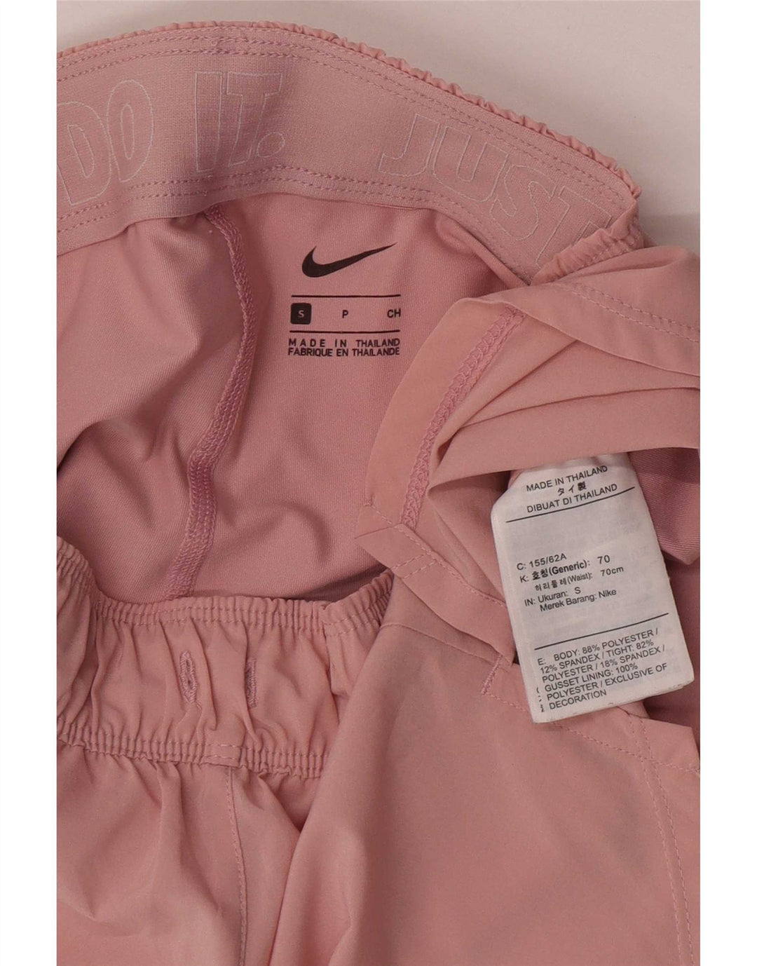 Nike Womens Dri Fit Sport Shorts UK 10 Small Pink Polyester