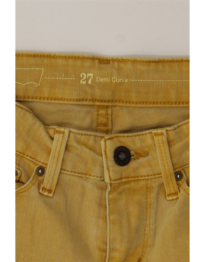 LEVI'S Womens Demi Curve Slim Jeans W27 L28 Yellow Cotton Vintage Levi's and Second-Hand Levi's from Messina Hembry 