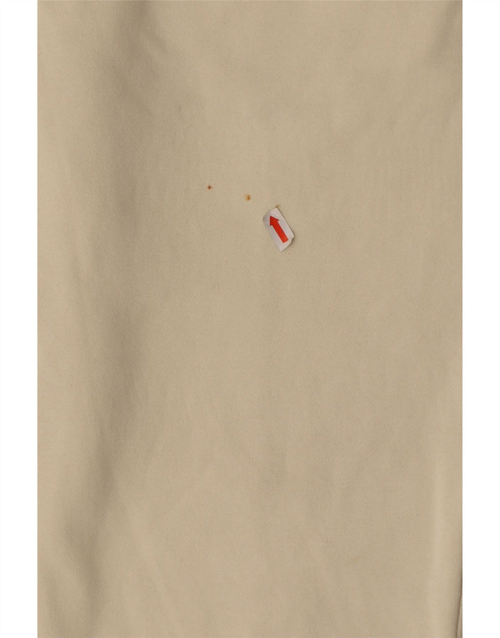 NIKE Womens Tracksuit Trousers UK 14 Large  Off White Cotton