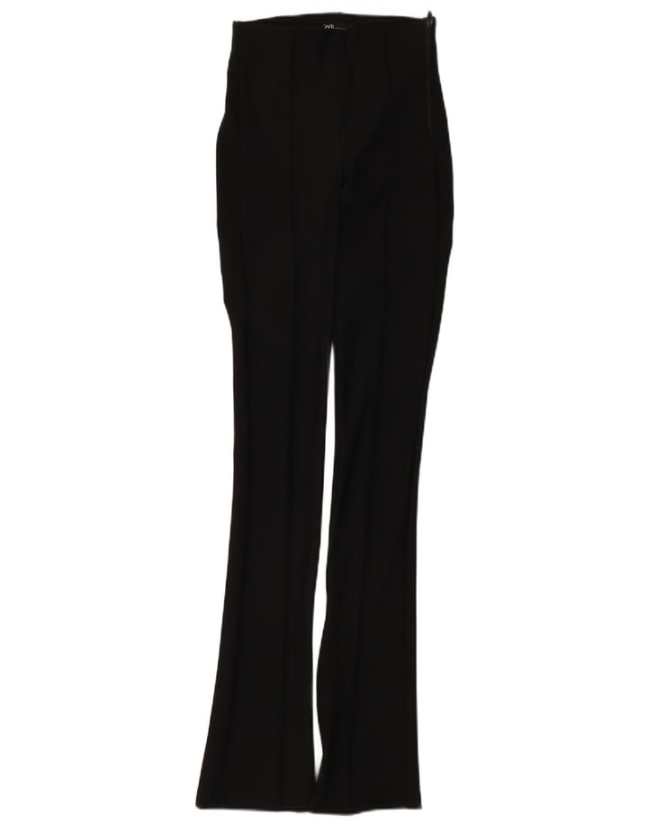 Zara Womens Bootcut Casual Trousers XS W24 L35 Black