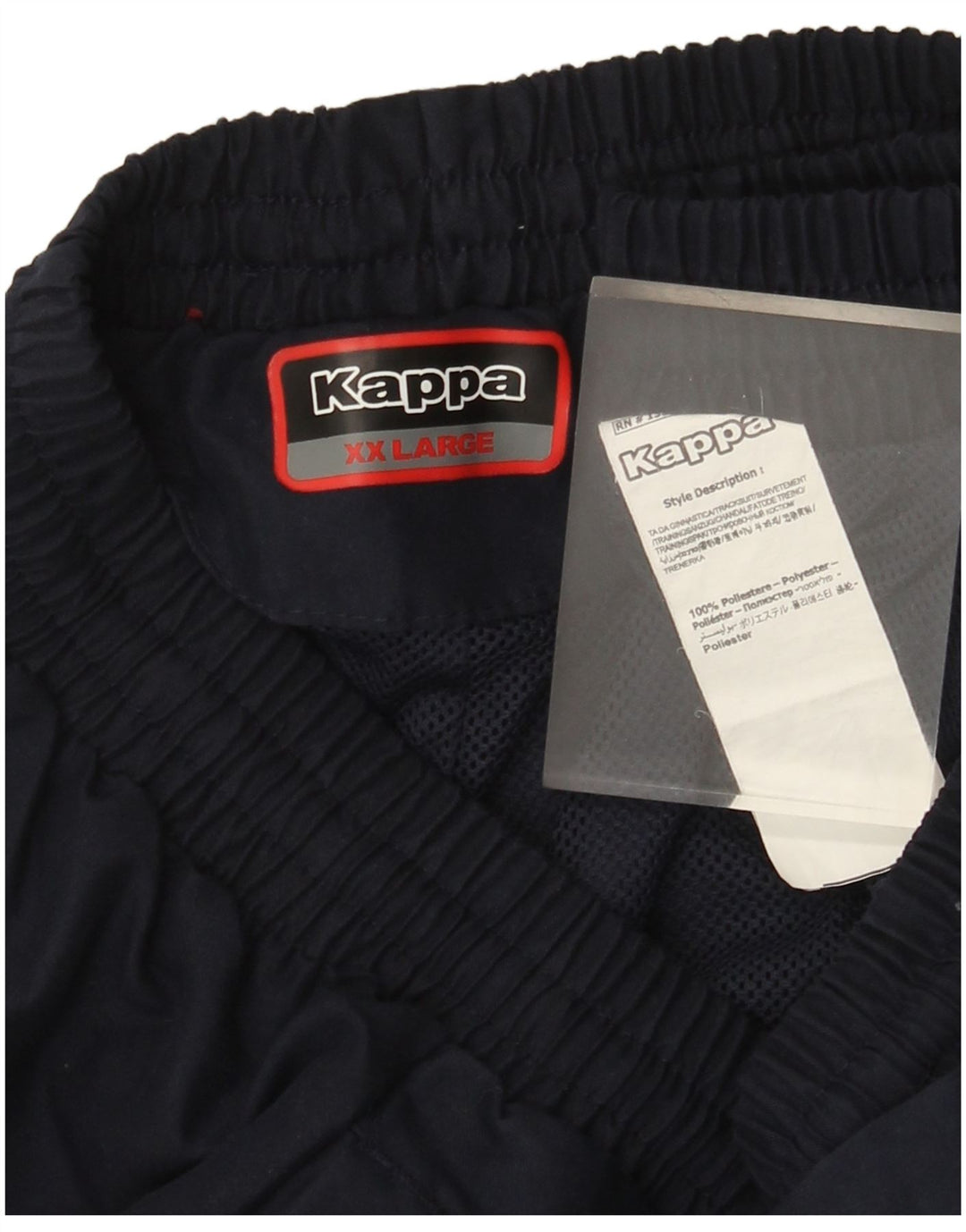 Kappa Mens Graphic Tracksuit Trousers Joggers 2XL  Navy Blue Polyester