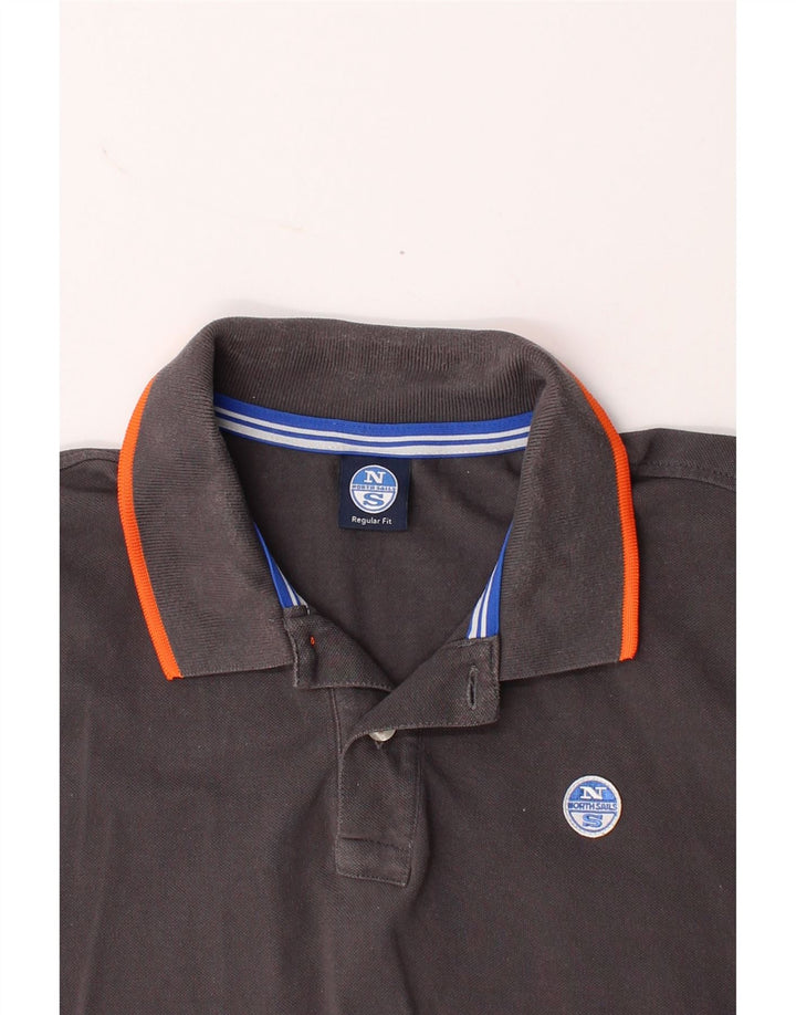 NORTH SAILS Boys Regular Fit Polo Shirt 15-16 Years Large Grey Cotton Vintage North Sails and Second-Hand North Sails from Messina Hembry 