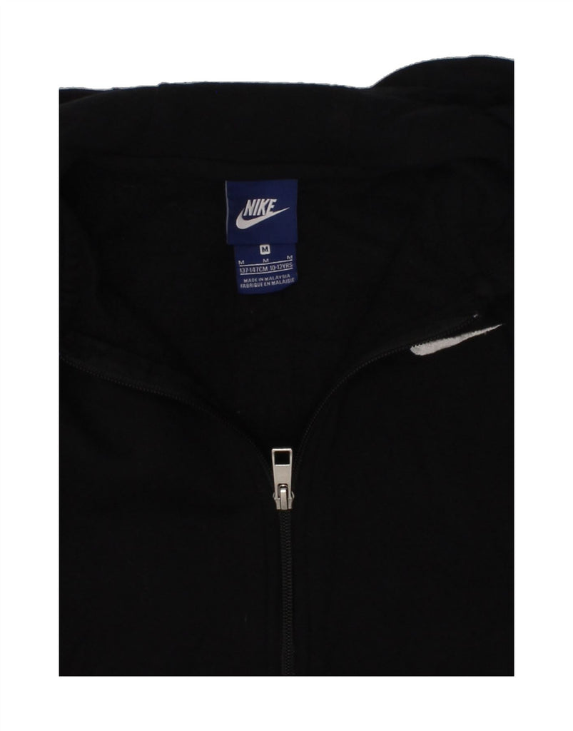 NIKE Boys Zip Hoodie Sweater 10-11 Years Medium Black Cotton | Vintage Nike | Thrift | Second-Hand Nike | Used Clothing | Messina Hembry 