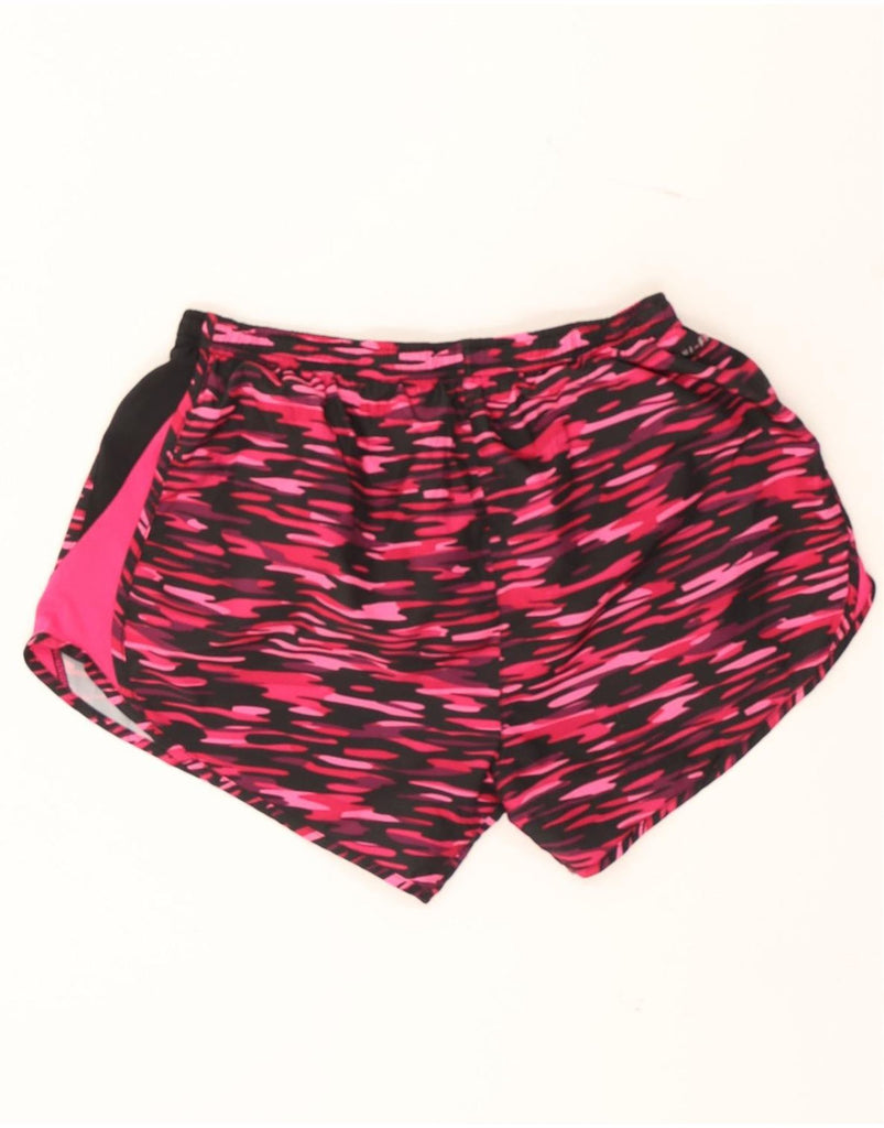 NIKE Womens Sport Shorts UK 14 Medium Pink Camouflage Polyester Vintage Nike and Second-Hand Nike from Messina Hembry 