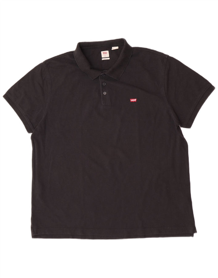 Levi's Mens Standard Polo Shirt 2XL Black Cotton