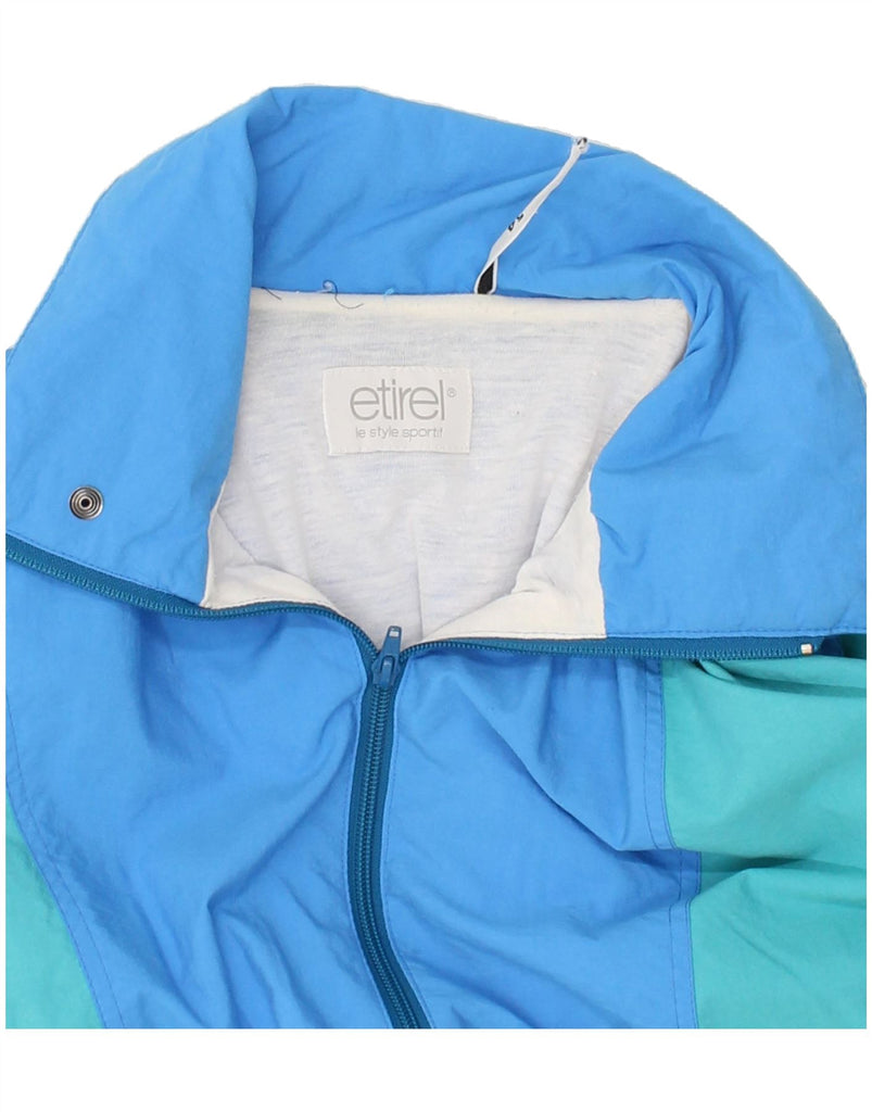 ETIREL Mens Rain Jacket UK 40 Large Blue Colourblock Polyamide | Vintage Etirel | Thrift | Second-Hand Etirel | Used Clothing | Messina Hembry 