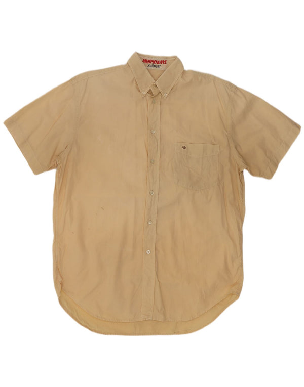 Murphy & Nye Mens Short Sleeve Shirt Medium Beige