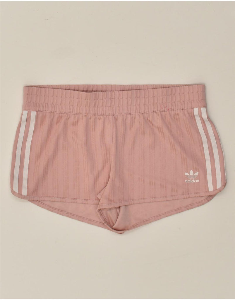 ADIDAS Womens Sport Shorts UK 10 Small Pink Polyester | Vintage Adidas | Thrift | Second-Hand Adidas | Used Clothing | Messina Hembry 