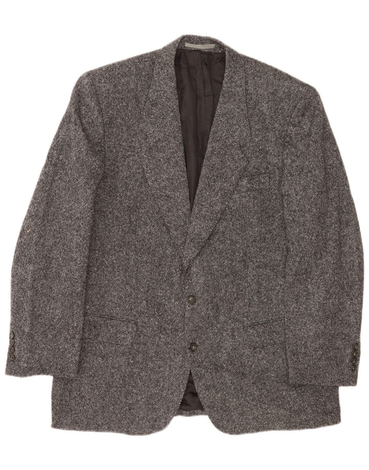 Burberry Mens 2 Button Blazer Jacket UK 40 Large Grey Flecked Wool