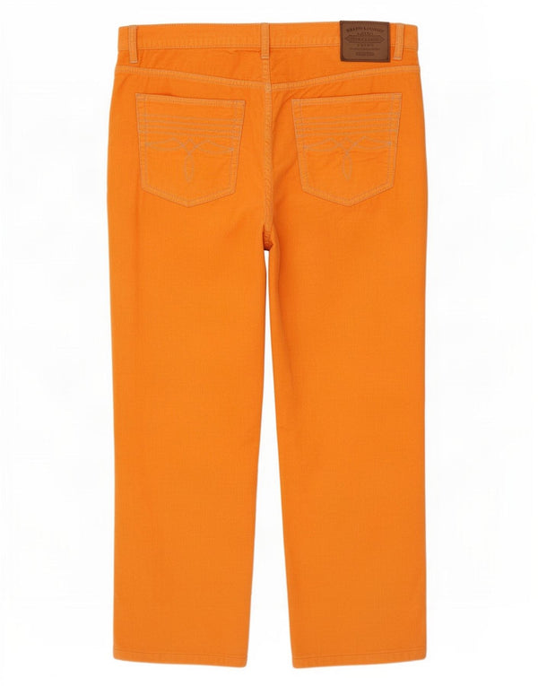 Ralph Lauren Womens Straight Corduroy Trousers US 12 Large W34 L25 Orange