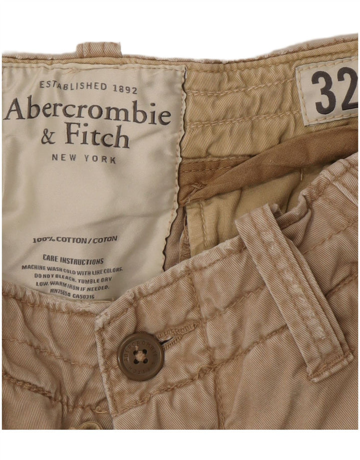 Abercrombie & Fitch Mens Cargo Shorts W32 Medium  Beige Cotton