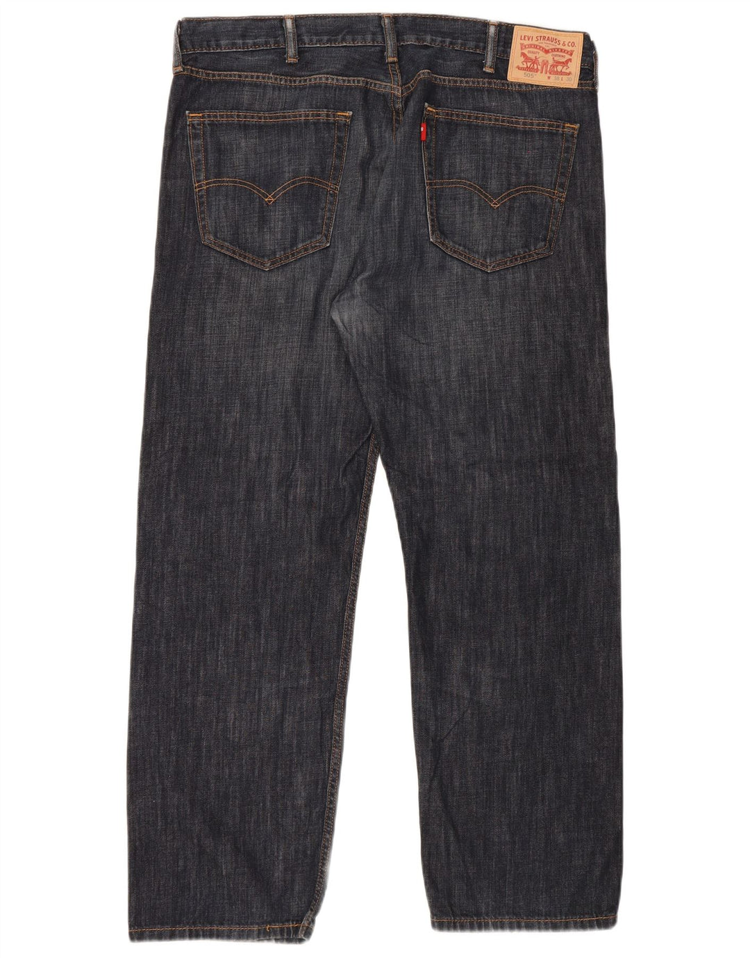 Levi's Mens 505 Straight Jeans W38 L30 Navy Blue