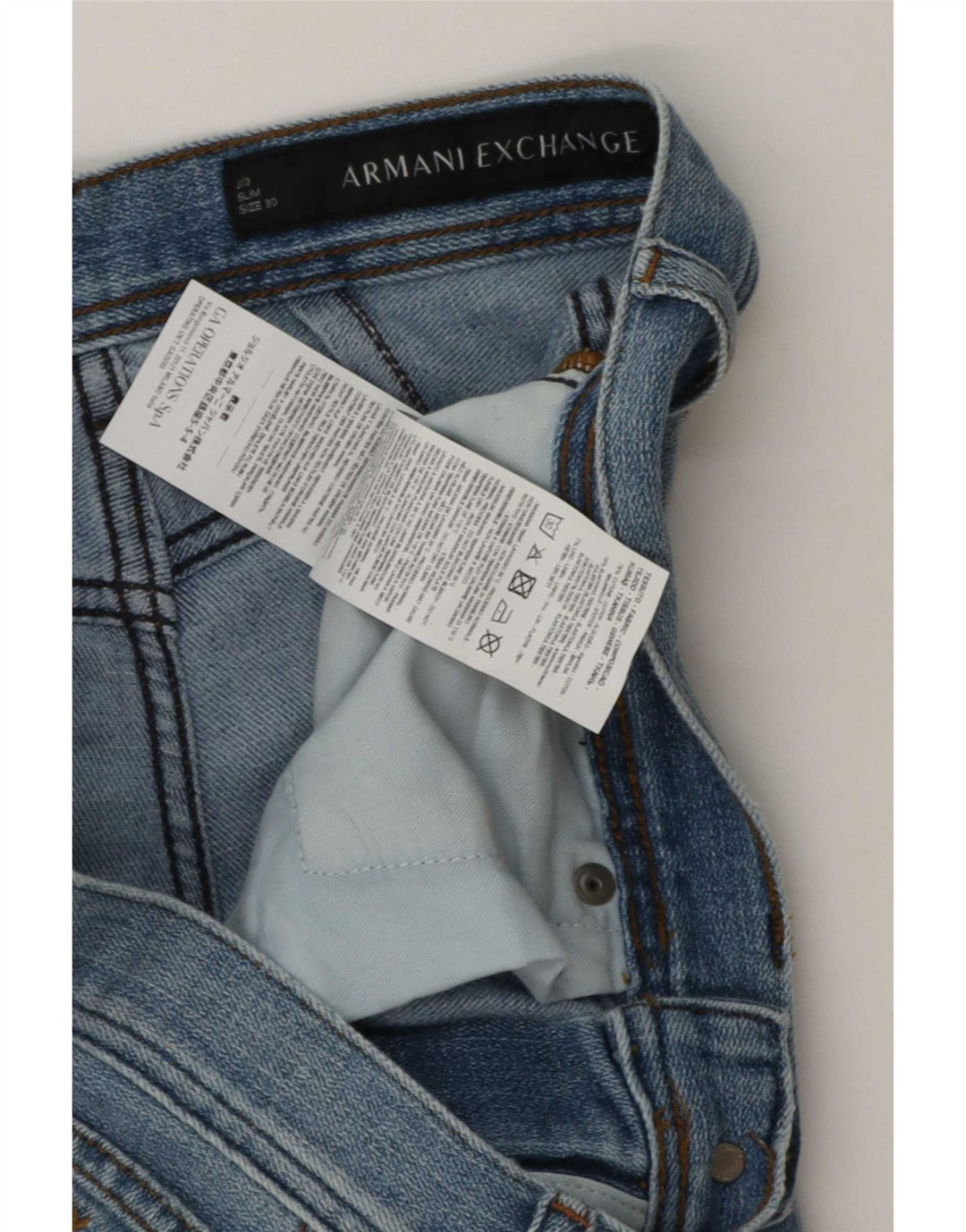 Armani Womens Slim Jeans W30 L29 Blue Cotton