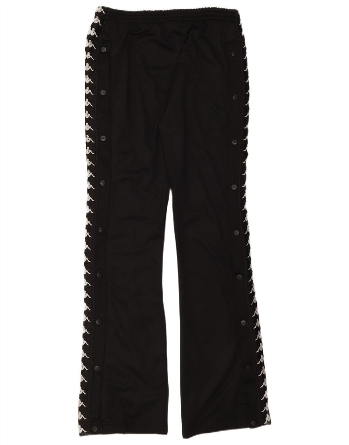 Kappa Mens Graphic Tracksuit Trousers Small Black Polyester