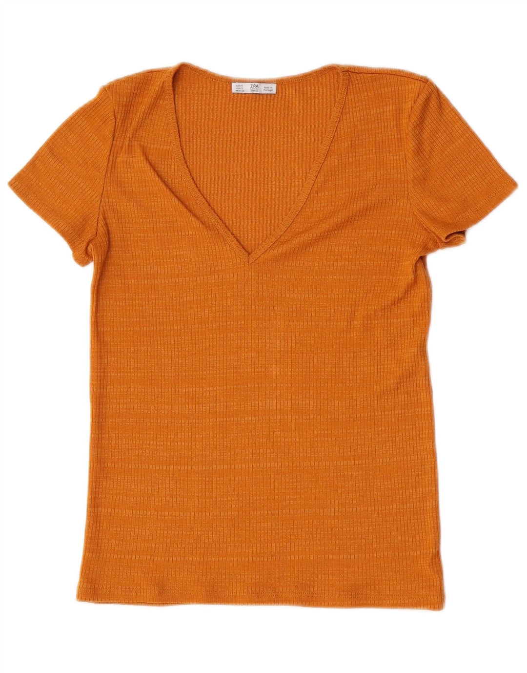 Zara Womens T-Shirt Top UK 10 Small Orange