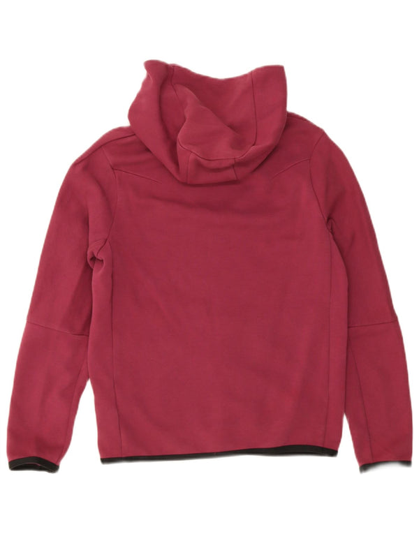 Nike Boys Zip Hoodie Sweater 12-13 Years Large Pink Cotton
