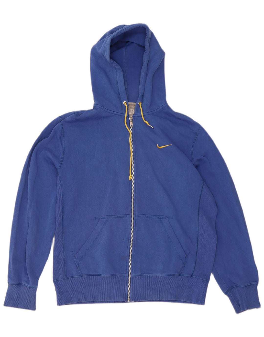 Nike Mens Zip Hoodie Sweater Large Blue Cotton