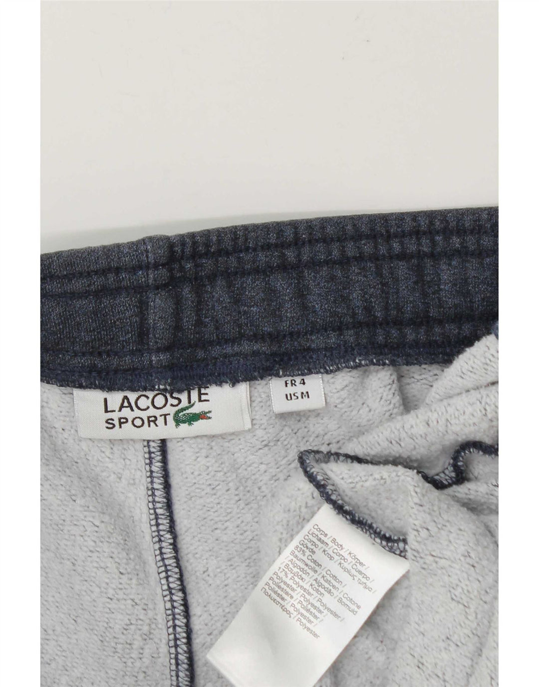 Lacoste Mens Tracksuit Trousers Joggers Size 4 Medium Navy Blue Flecked