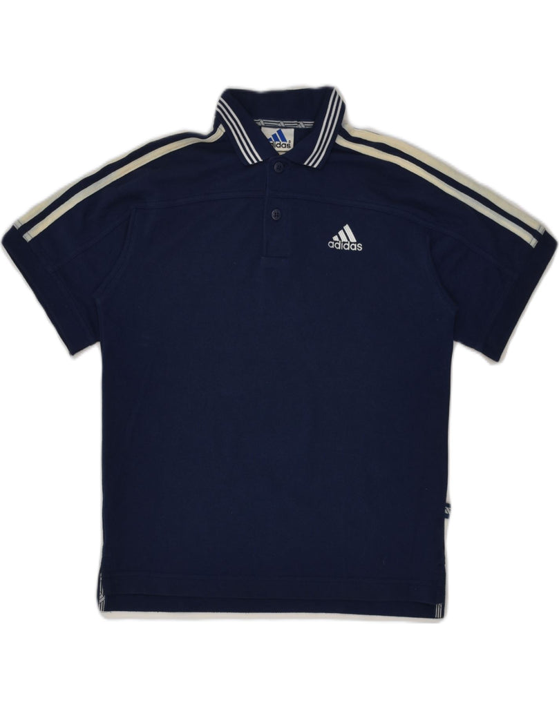 ADIDAS Boys Polo Shirt 9-10 Years Navy Blue Cotton | Vintage Adidas | Thrift | Second-Hand Adidas | Used Clothing | Messina Hembry 