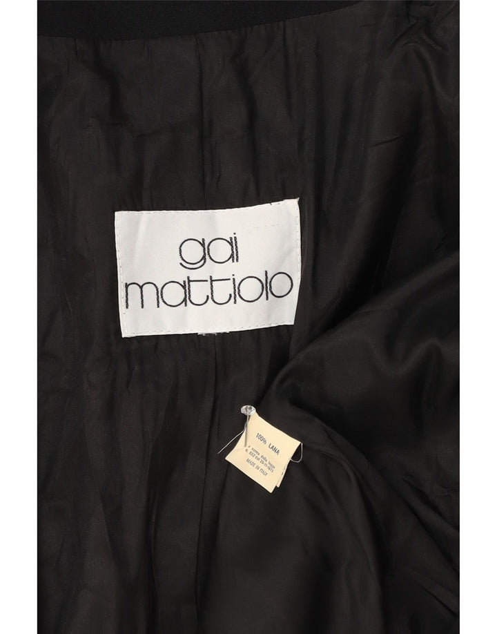 Gai Mattiolo Womens 1 Button Blazer Jacket UK 14 Medium Black Colourblock