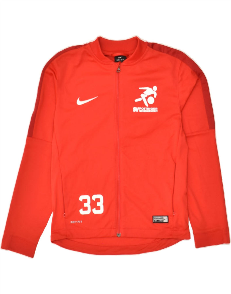 NIKE Boys Dri Fit Graphic Tracksuit Top Jacket 10-11 Years Medium Orange Vintage Nike and Second-Hand Nike from Messina Hembry 