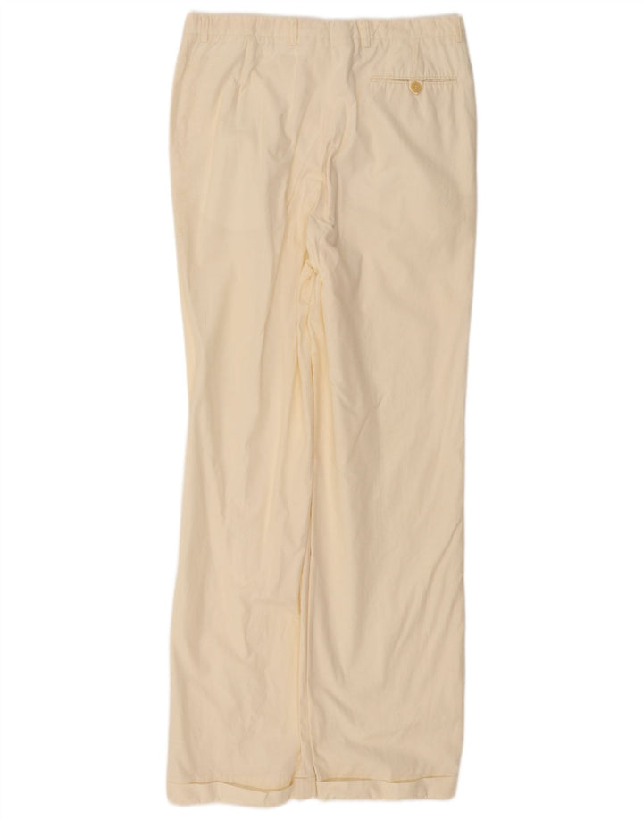 VALENTINO Mens Pegged Chino Trousers W30 L32 Off White