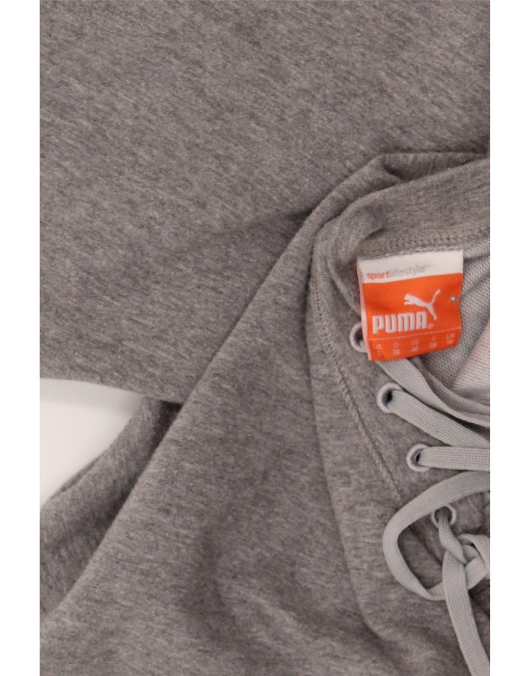 PUMA Womens Oversized Sweatshirt Jumper UK 10 Small Grey Cotton Vintage Puma and Second-Hand Puma from Messina Hembry 