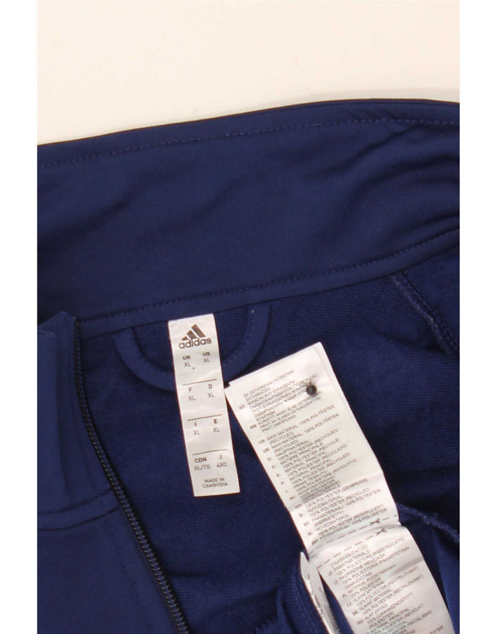 Adidas Mens Tracksuit Top Jacket XL Navy Blue Polyester