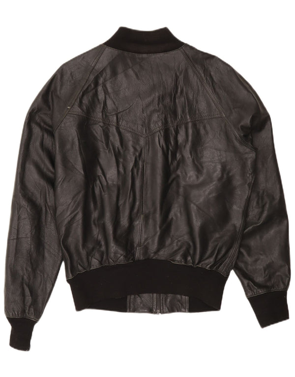 Vintage Mens Leather Jacket UK 40 Large Black