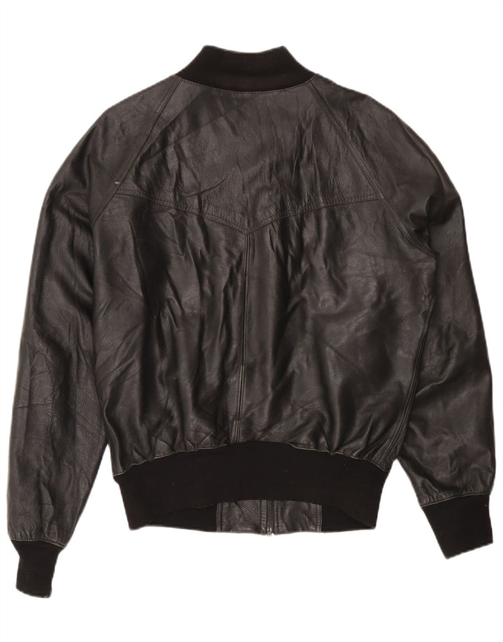 Vintage Mens Leather Jacket UK 40 Large Black