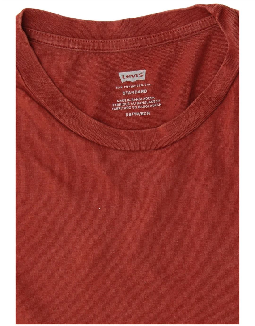 Levi's Mens Standard Fit T-Shirt Top XS Maroon Cotton