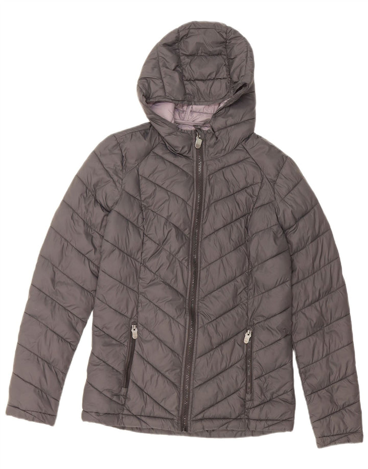 Fat Face Womens Hooded Padded Jacket UK 6 XS Grey Nylon