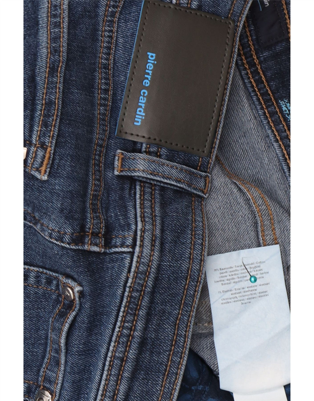 Pierre Cardin Mens Straight Jeans W34 L30 Blue Cotton
