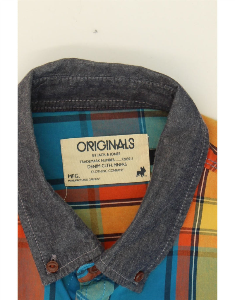 JACK & JONES Mens Originals Shirt Large Multicoloured Check Cotton Vintage Jack & Jones and Second-Hand Jack & Jones from Messina Hembry 