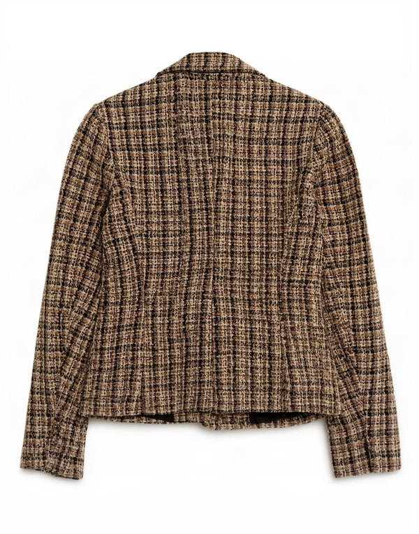 Zara Womens 5 Button Blazer Jacket UK 12 Medium Multicoloured Check