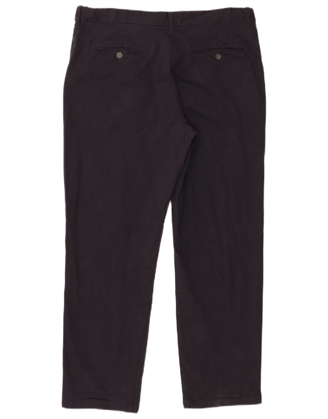 Marks & Spencer Mens Regular Fit Chino Trousers W36 L29 Navy Blue Cotton