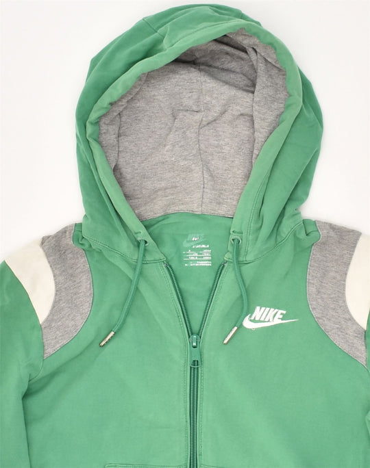 Nike Sportswear Full Zip Sweatshirt Hoodie, Womens Small, Cotton Fleece,  Green