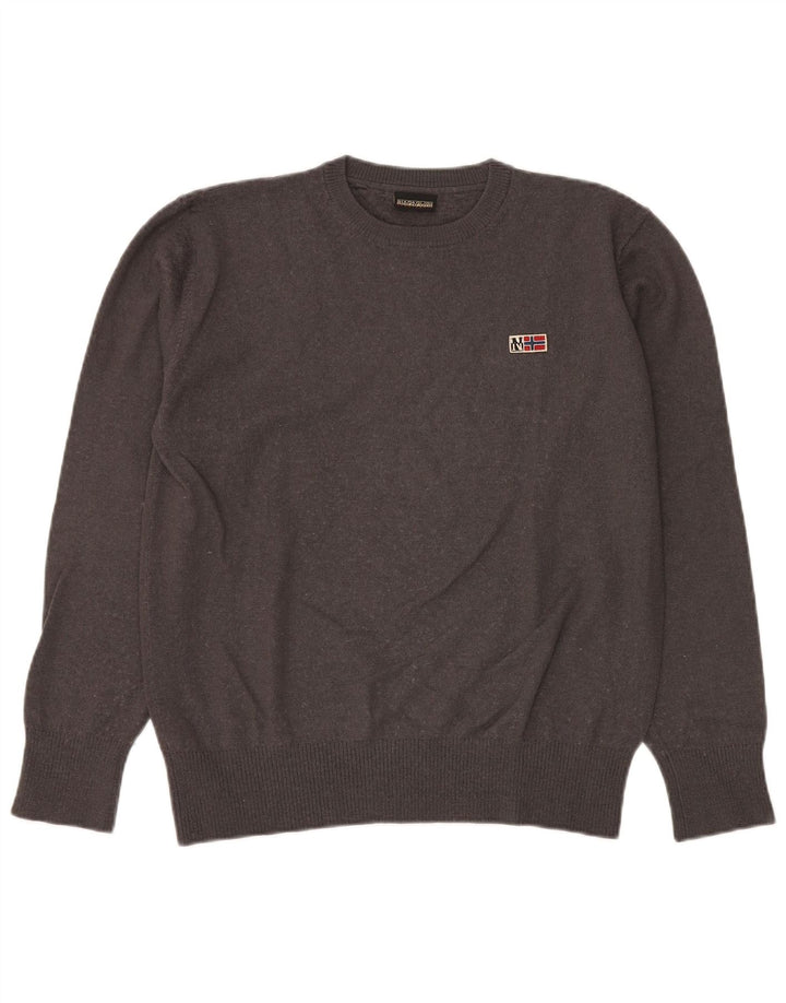 NAPAPIJRI Womens Crew Neck Jumper Sweater UK 20 2XL Grey