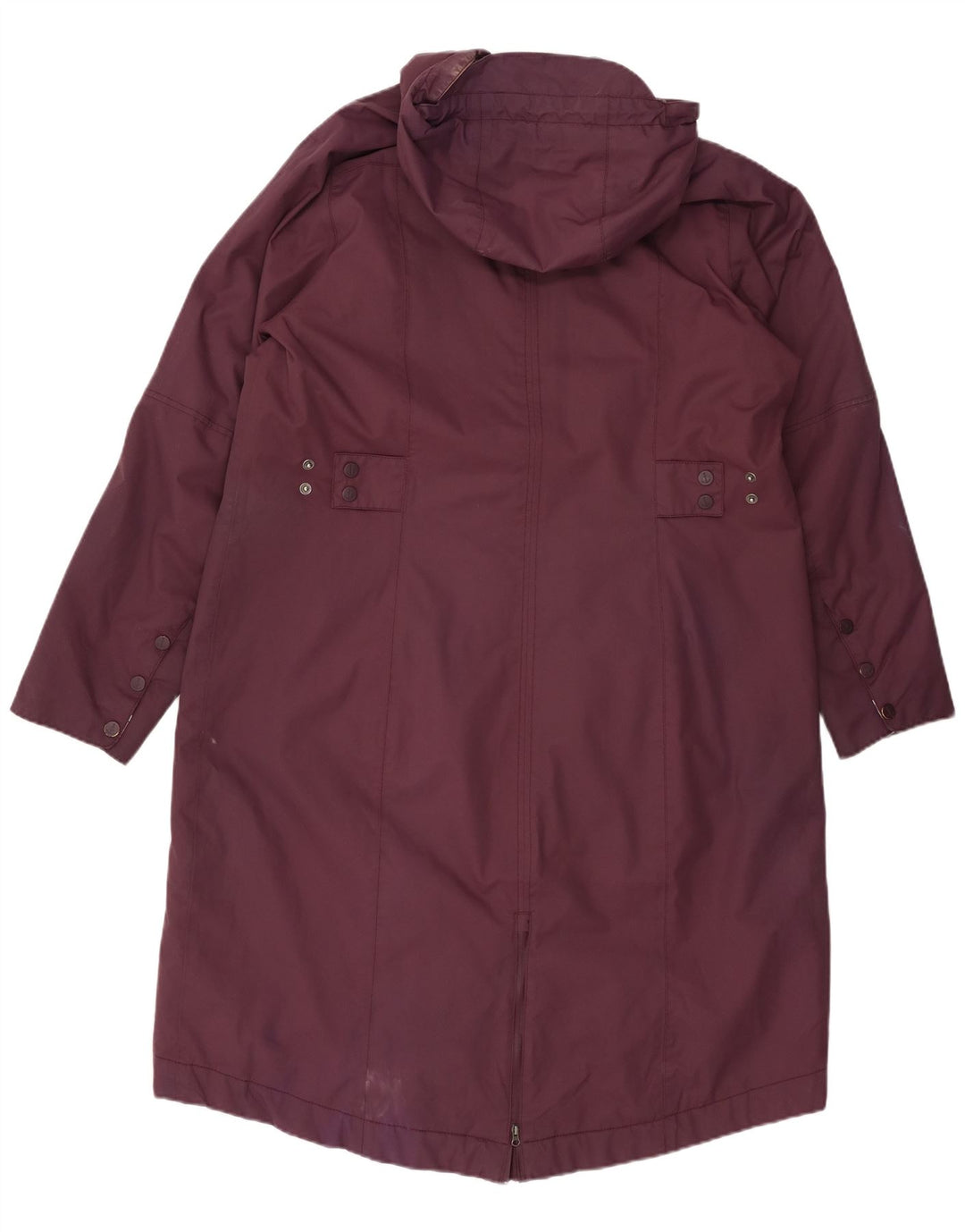 SEASALT CORNWALL Womens Hooded Sherpa Raincoat UK 16 Large Burgundy