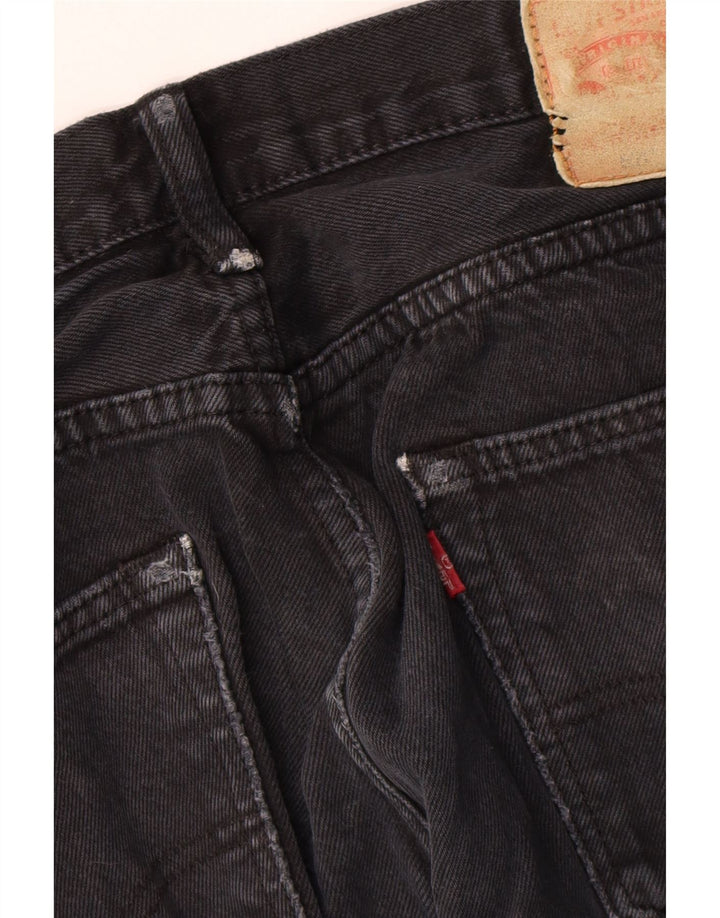 LEVI'S Mens Straight Jeans W34 L32 Black Cotton