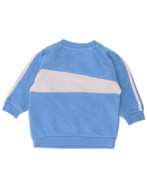 Adidas Baby Boys Sweatshirt Jumper 3-6 Months Blue Colourblock Cotton
