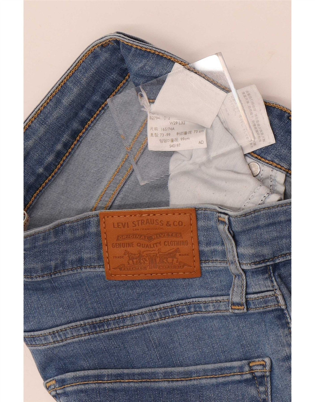 Levi's Womens 725 High Rise Bootcut Jeans W29 L32 Blue