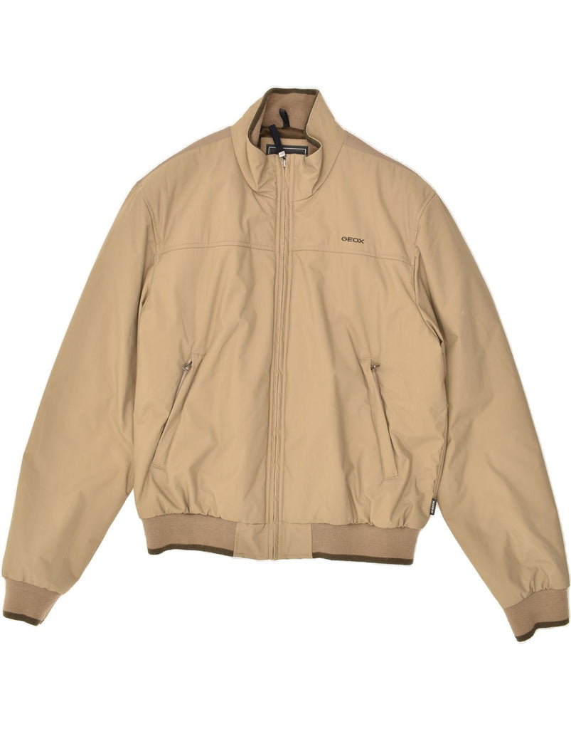 GEOX RESPIRA Mens Bomber Jacket UK 40 Large Beige Polyamide Vintage Geox Respira and Second-Hand Geox Respira from Messina Hembry 