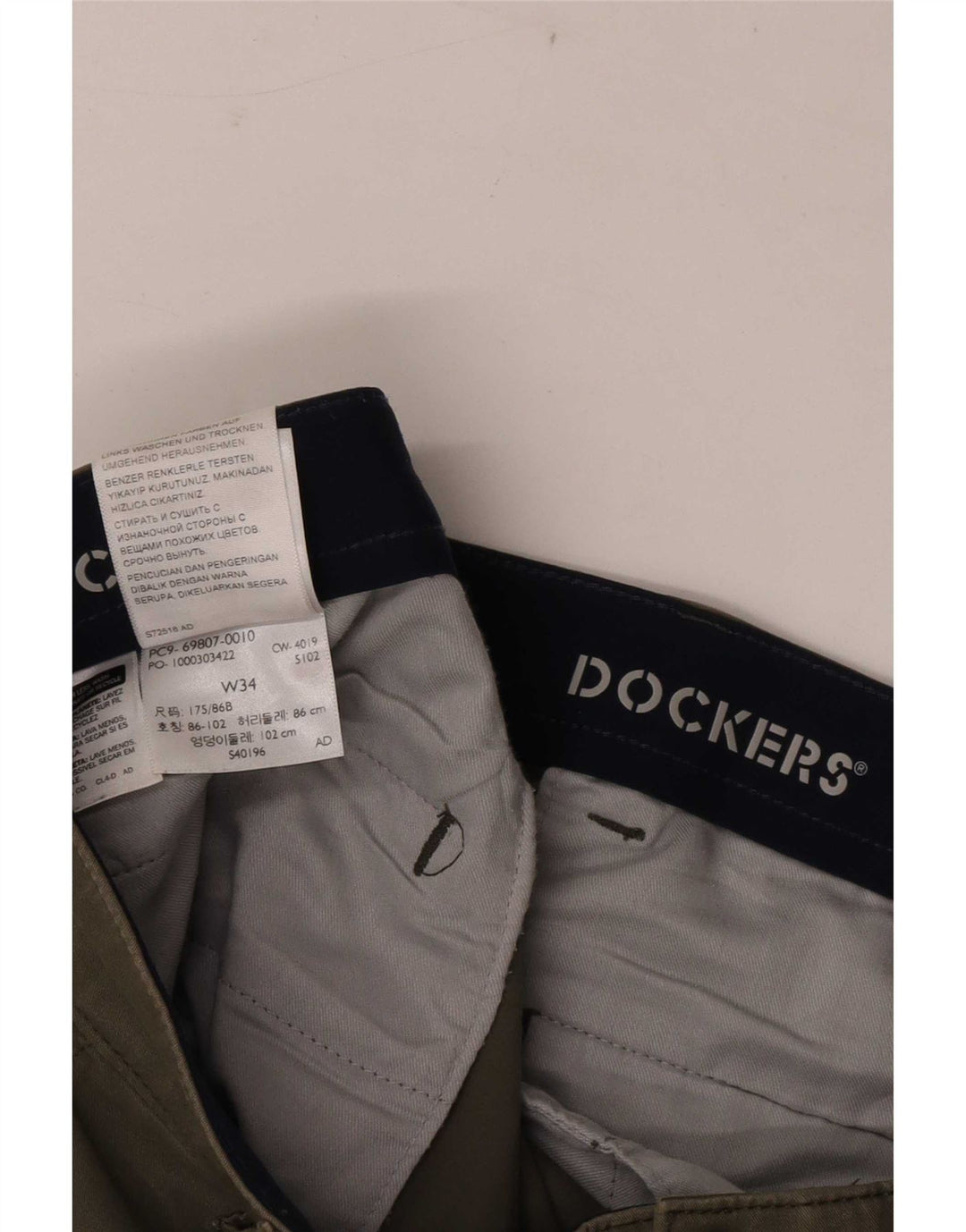 Dockers Mens Cargo Shorts W34 Large Khaki Cotton