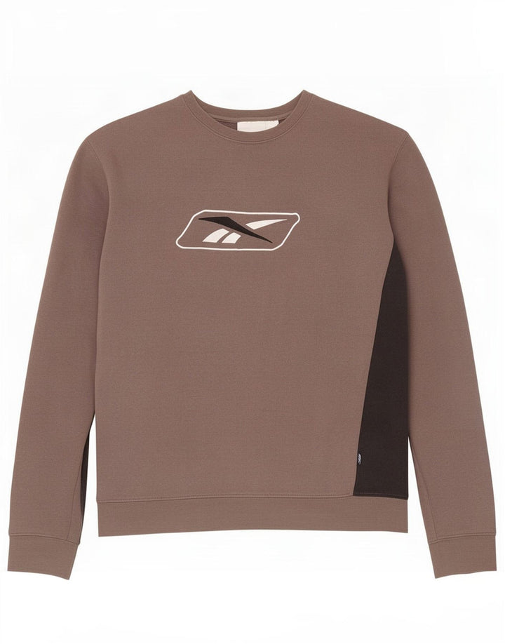Reebok Mens Graphic Sweatshirt Jumper Medium Grey Colourblock