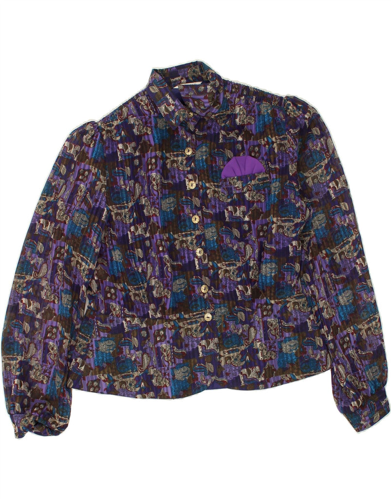 MARKWALD Womens Abstract Pattern Shirt Blouse IT 42 Medium Multicoloured Vintage MARKWALD and Second-Hand MARKWALD from Messina Hembry 