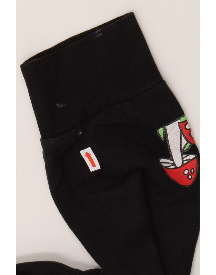 LEVI'S Womens Graphic Sweatshirt Jumper UK 10 Small Black Floral Cotton